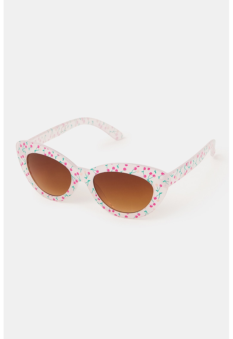 Ochelari de soate cat-eye cu imprimeu cirese - Alb/Rosu cireasa
