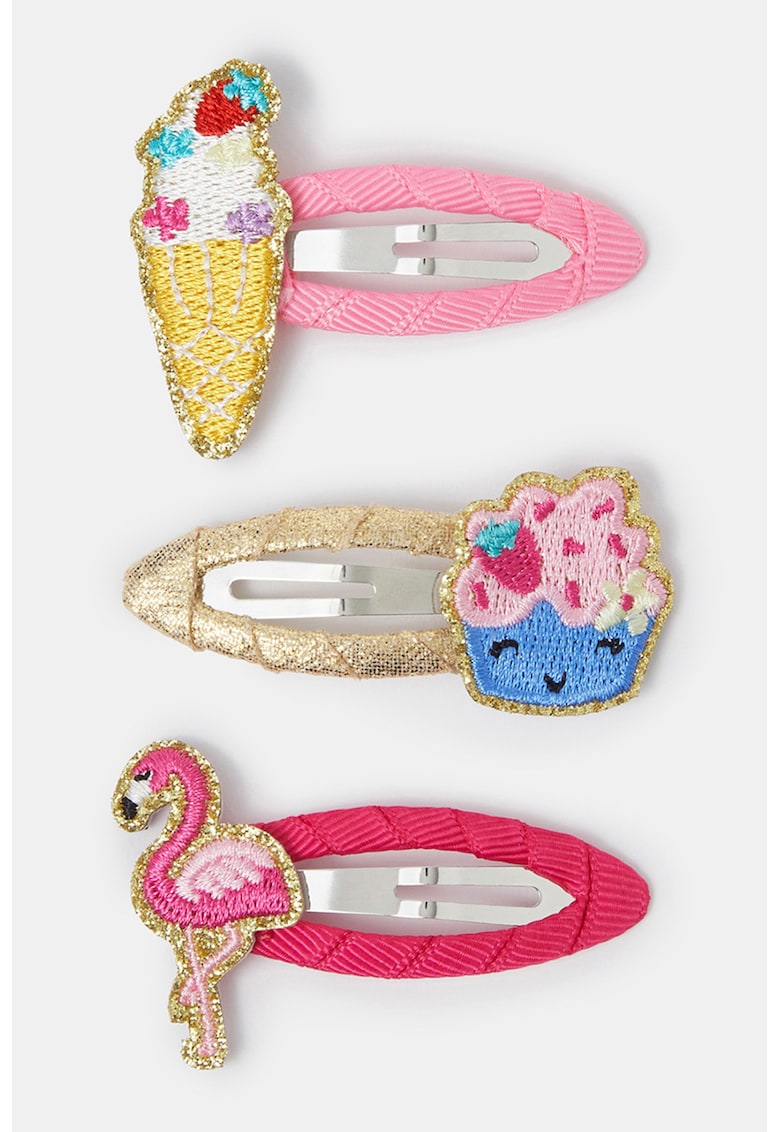 Set de clame de par - 3 piese - Multicolor