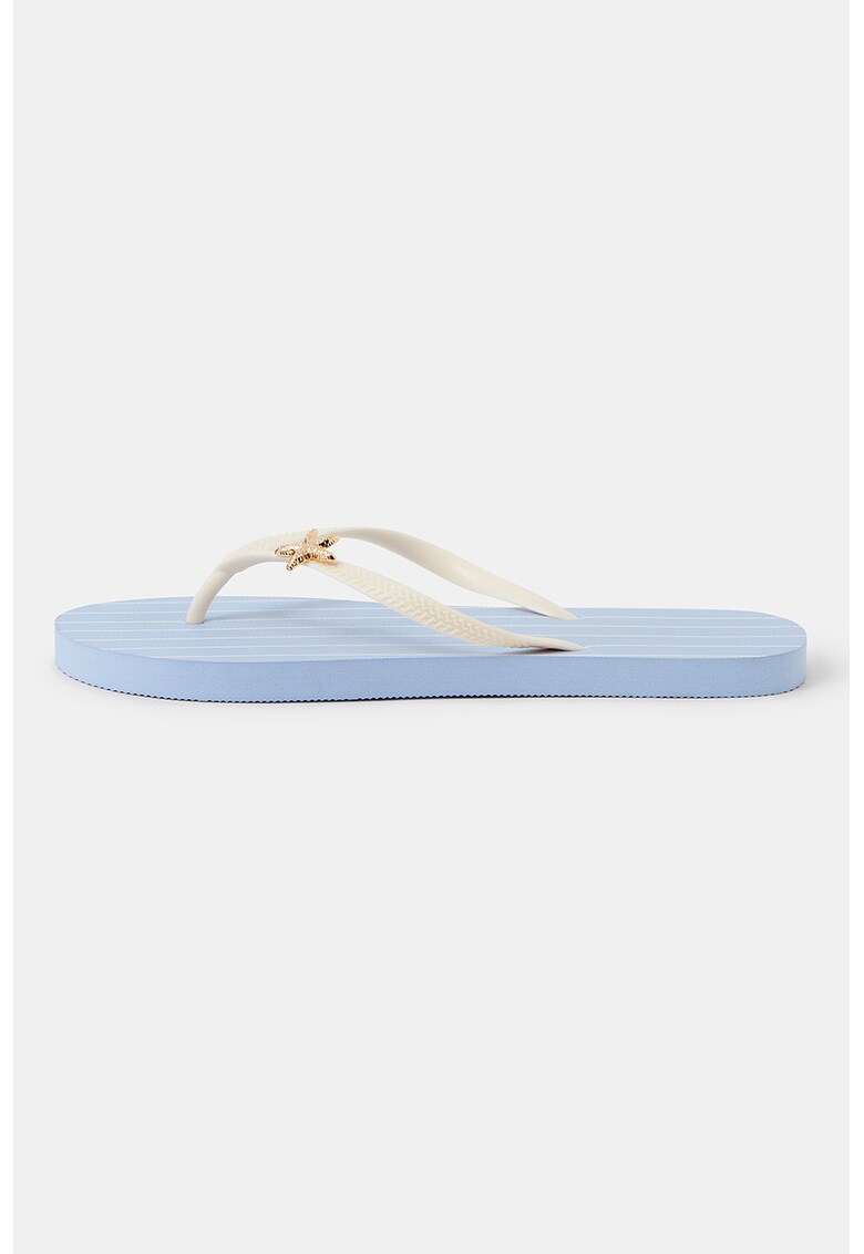 Papuci flip-flop cu element stea de mare - Albastru deschis