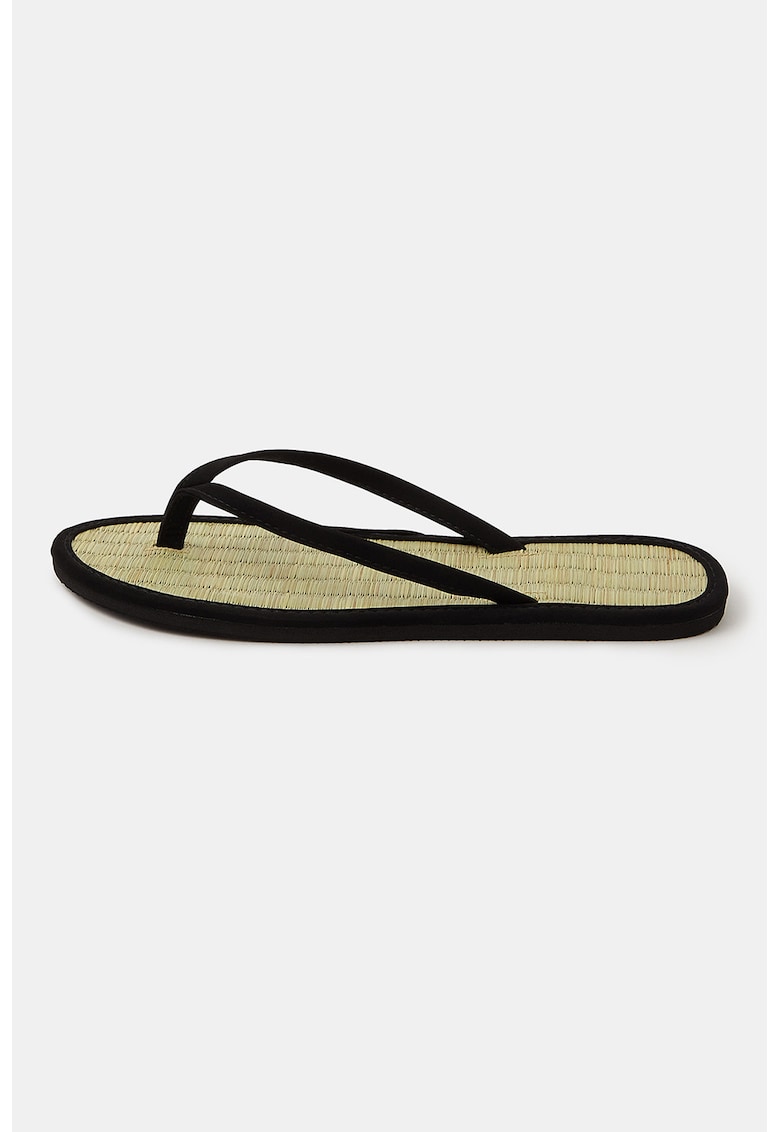 Papuci flip-flop cu model uni - Negru