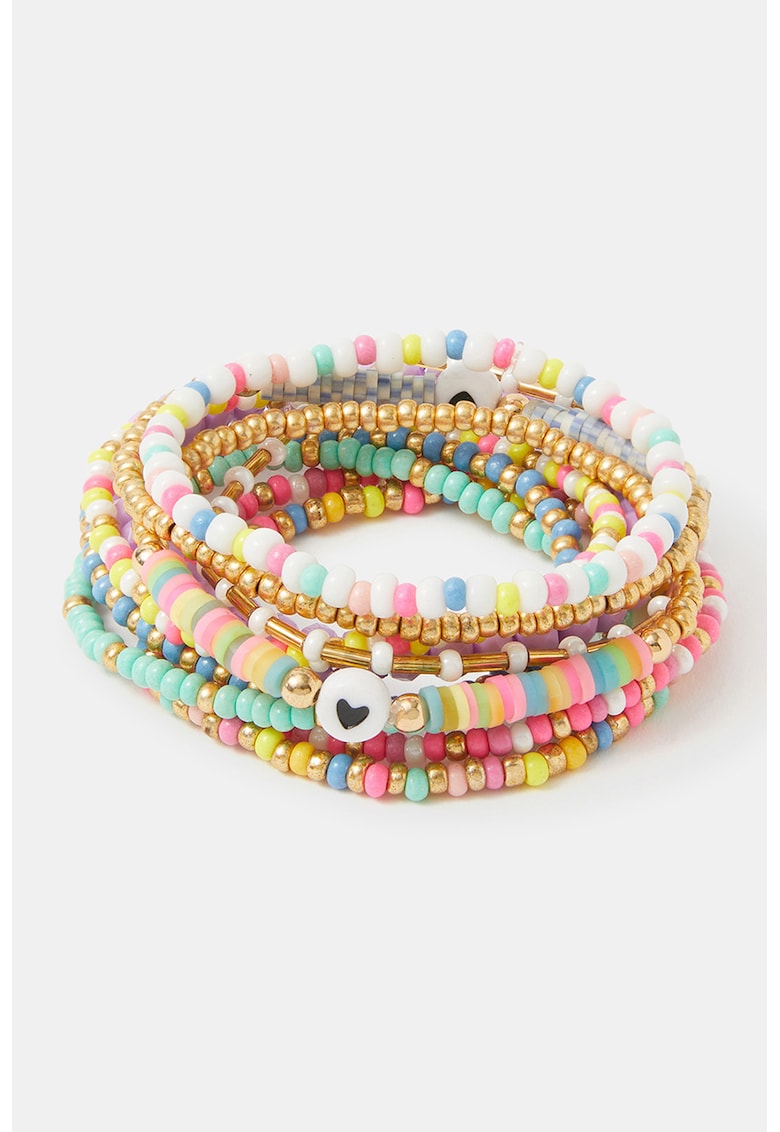Bratari cu siraguri multiple si margele - Multicolor