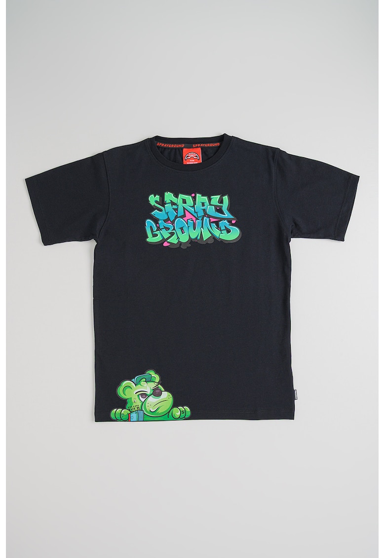 Tricou regular fit Catch Bear - Verde/Negru