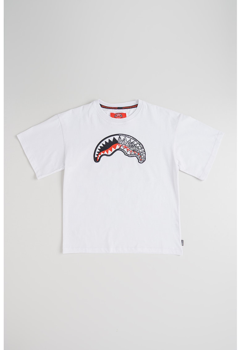 Tricou de bumbac cu imprimeu - Alb optic
