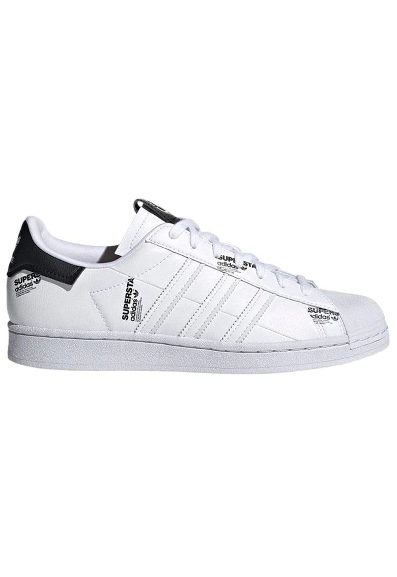 Pantofi sport cu detalii contrastante din piele ecologica Superstar