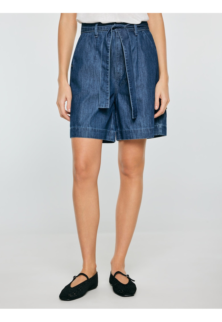 Pantaloni scurti din denim bleumarin Linasa
