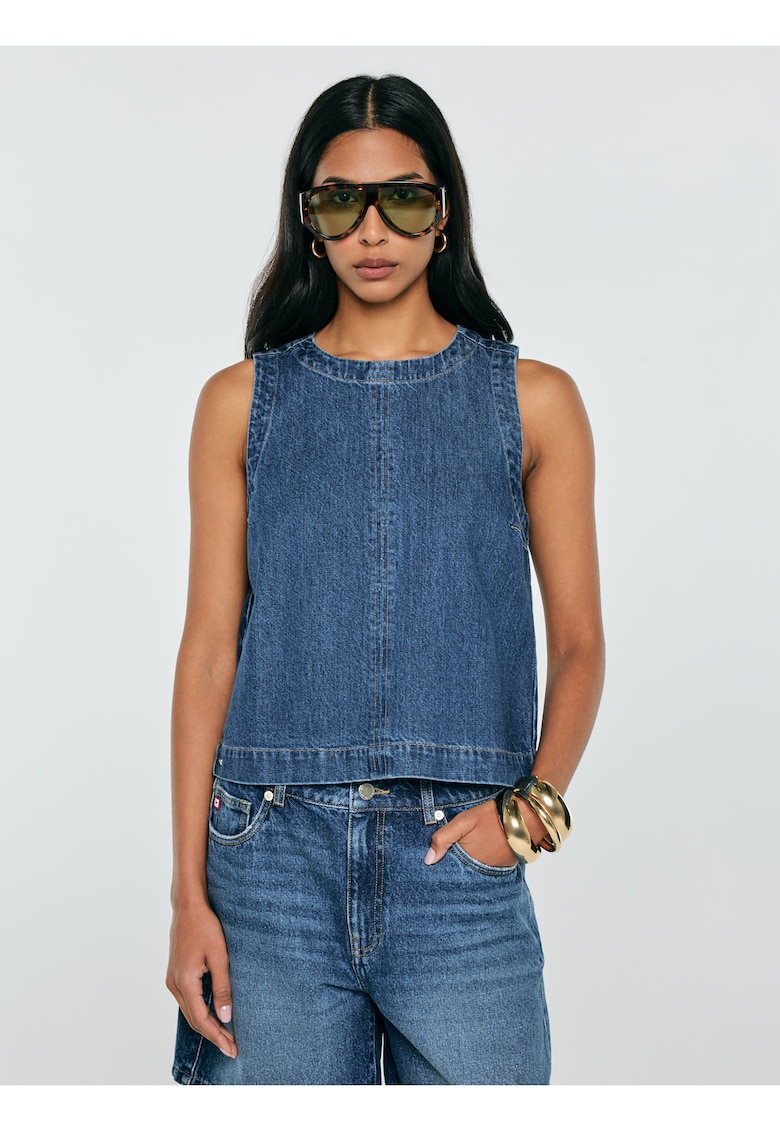 Bluza din denim fara maneca Millana