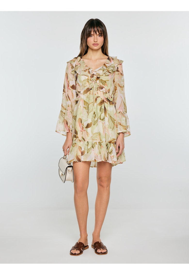 Rochie cu imprimeu floral si decolteu in V Amisi 000