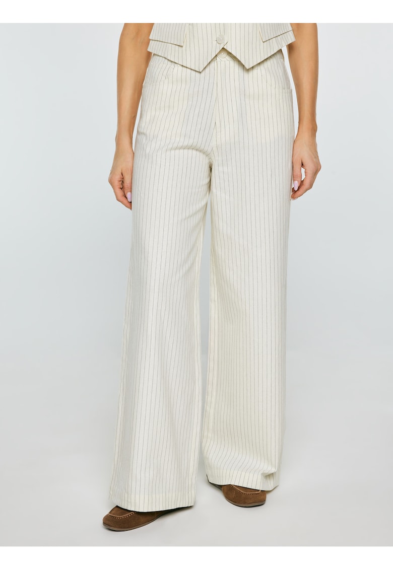 Pantaloni din amestec de in cu croiala ampla Kinnisi 102