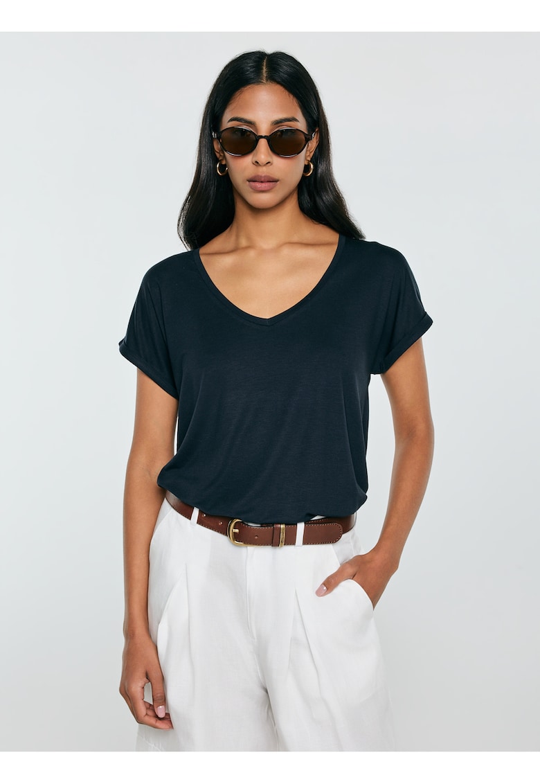 Tricou in V uni Valeria