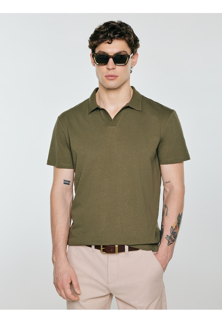 Tricou polo din amestec de in