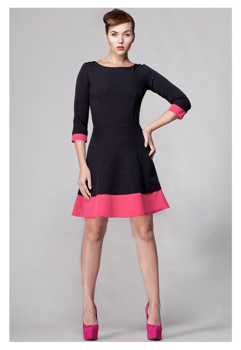 Rochie De Dama - Model Din Dantela - Negru - Dantela Premium - Rochie Eleganta Mini Pentru Femei - Tinuta De Seara Luxoasa - Rochii De Ocazie - Croiala Feminina Rafinata - Perfecta Pentru Petreceri Exclusiviste Si Evenimente Speciale - Negru