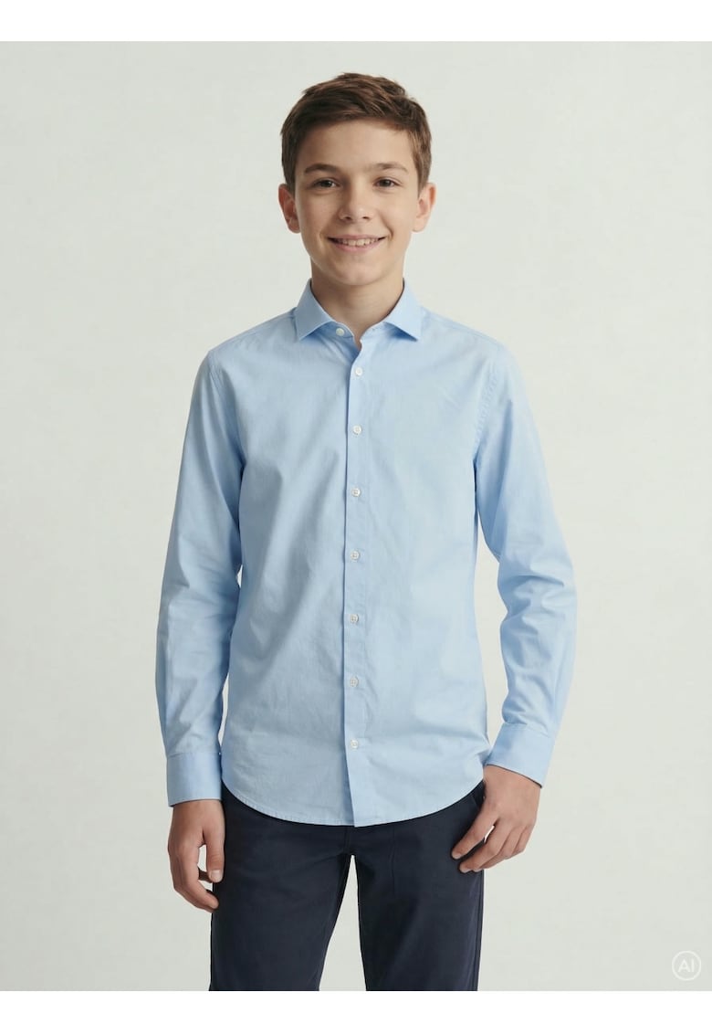 Camasa cu maneca lunga - baieti - AXEL - Regular Fit - Albastru