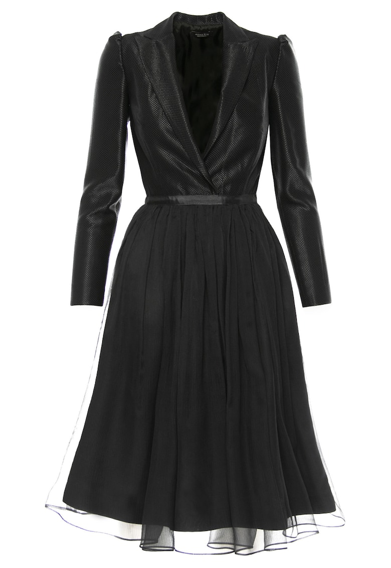 Rochie-camasa midi - cu curea din piele artificiala