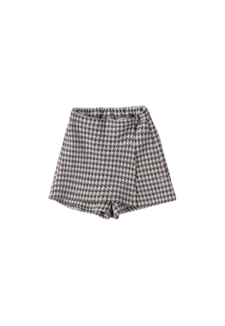 Fusta-Pantaloni din Jacquard Pied-de-Poule