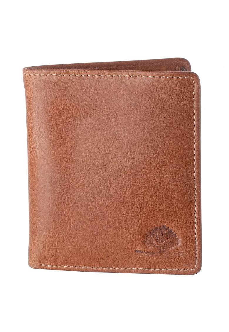 Portofel barbati piele naturala coniac 9.5 x 10.5 x 3.0 cm - TORNADO -