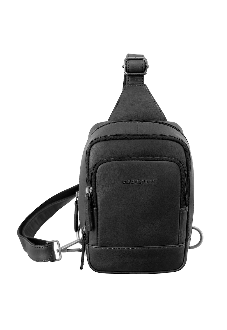 Geanta umar unisex piele naturala negru 17 x 23 cm - Fiorentina -