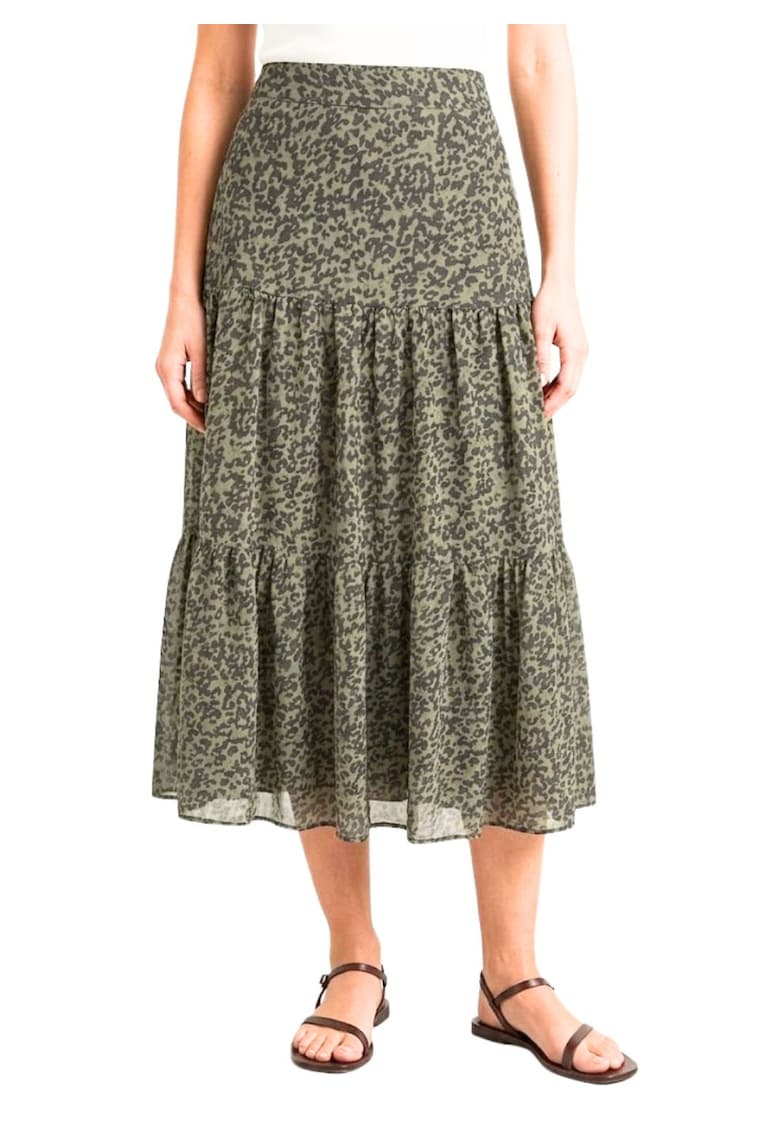Fusta midi cu animal print -