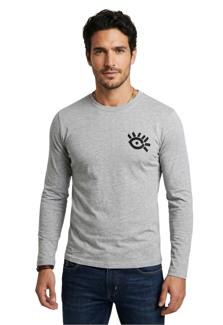Bluza din amestec de bumbac cu print pe spate Lucas -