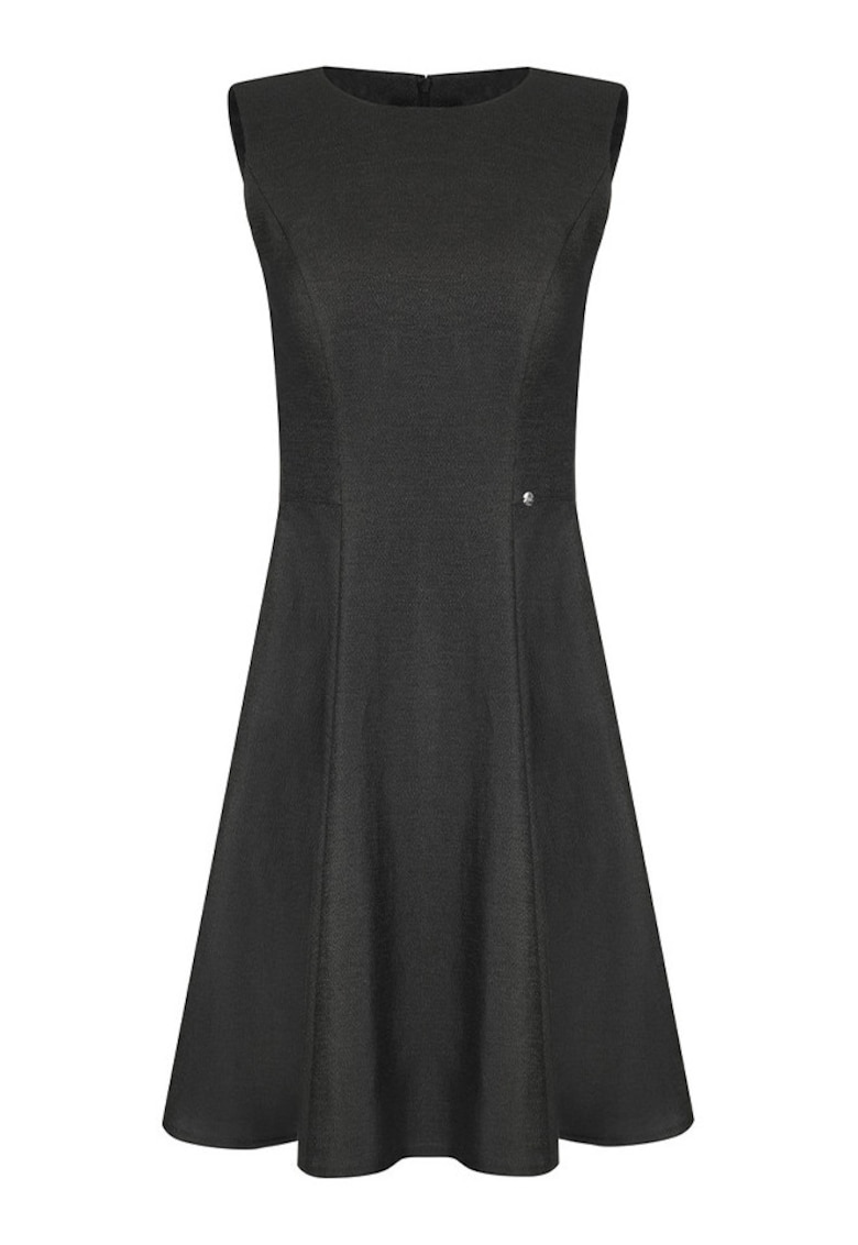 Rochie evazata din amestec de in