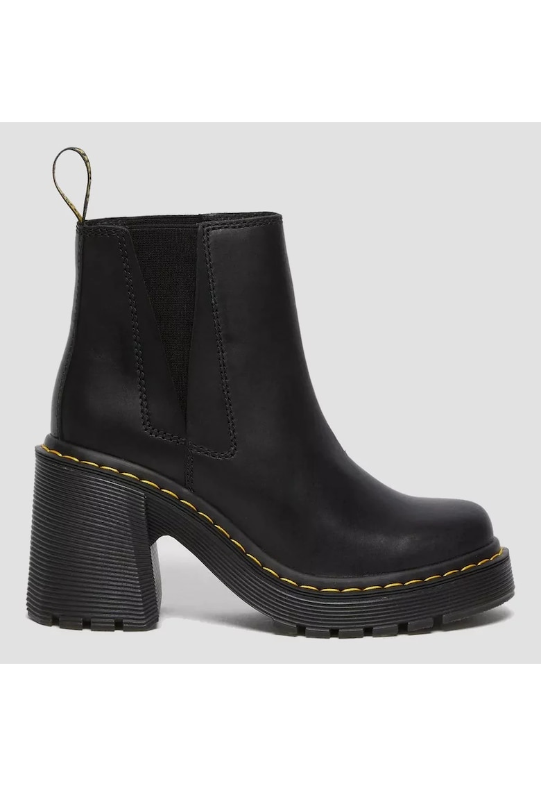 Botine Chelsea de piele cu toc masiv Spence