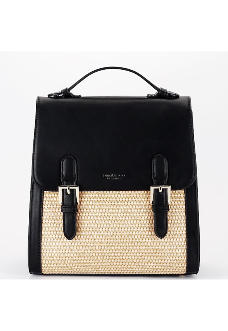 Rucsac negru cu model impletit DHJ727-3 18 20087 - Negru