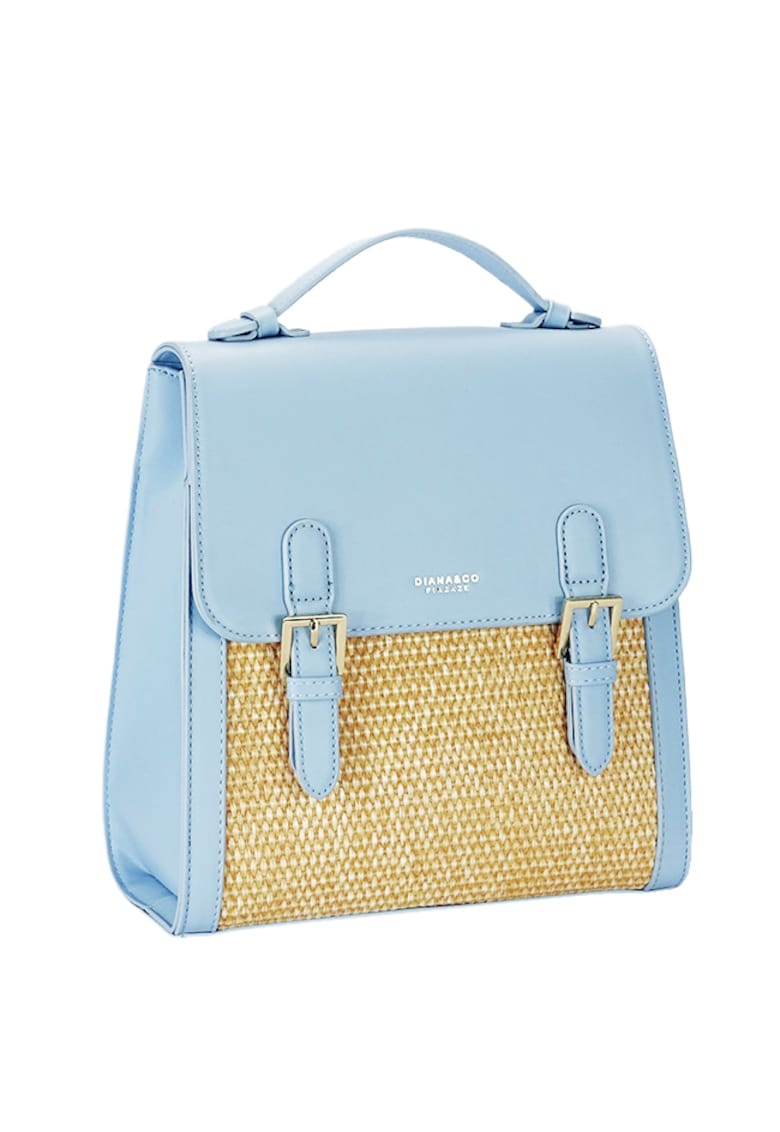 Rucsac albastru deschis cu model impletit DHJ727-3 18 20090 - Albastru