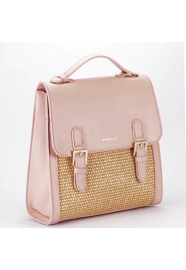 Rucsac roz deschis cu model impletit DHJ727-3 18 20091 - Roz