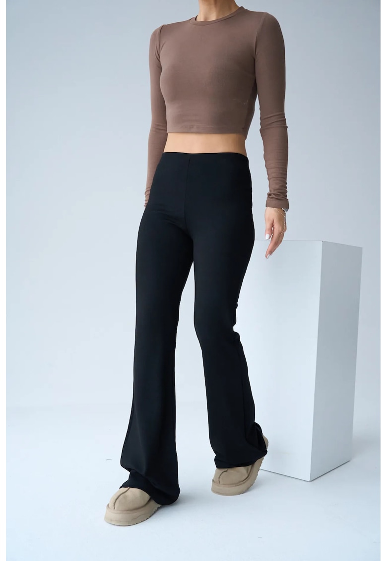 Colanti Femei - evazati - talie inalta - negru - elastic - 72% viscoza - 28% elastan