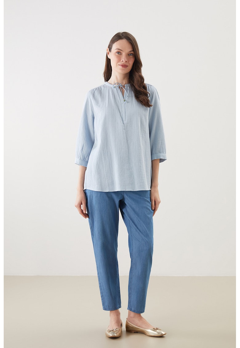 Bluza cu maneci 3/4 - Albastru deschis