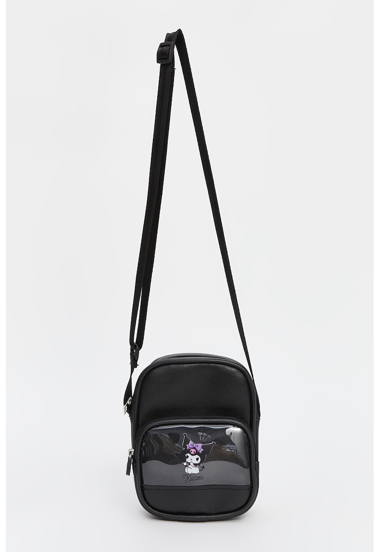 Geanta crossbody din piele ecologica - Negru