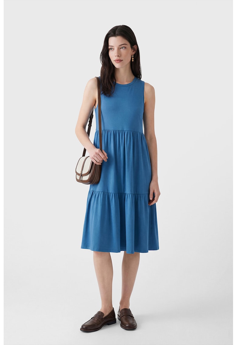 Rochie midi dreapta - Albastru royal