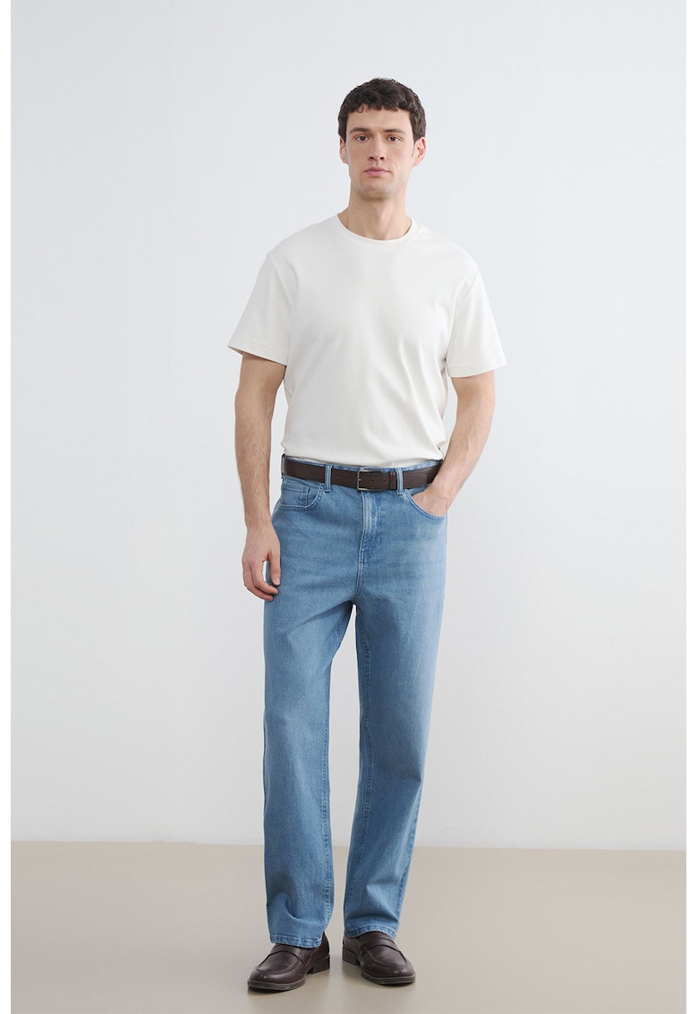 Blugi regular fit cu buzunare 779 - Albastru lavanda