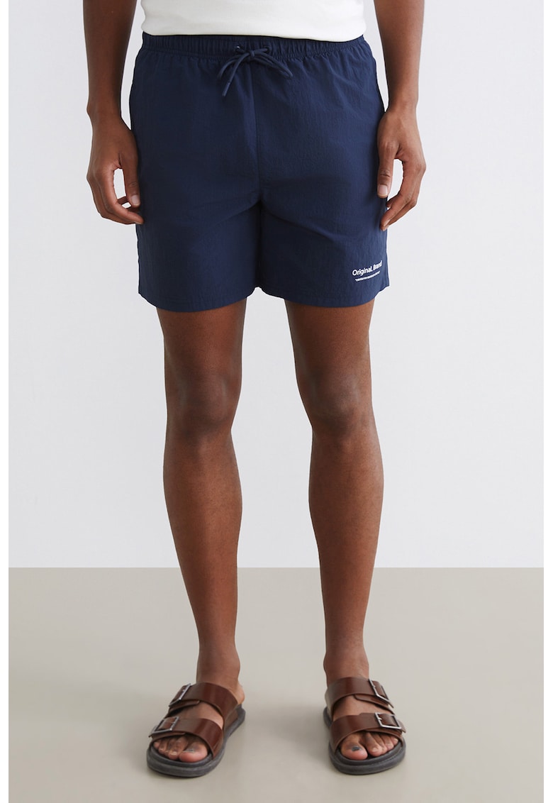 Pantaloni scurti de baie cu snur - Bleumarin