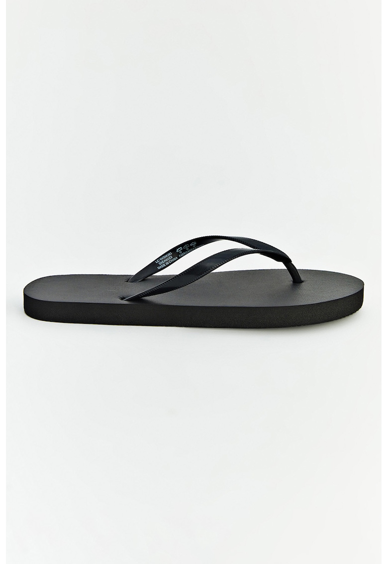 Papuci flip-flop cu model uni - Negru