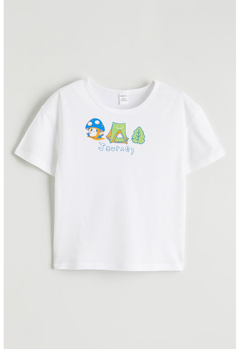 Tricou cu imprimeu grafic - Verde/Alb optic/Albastru
