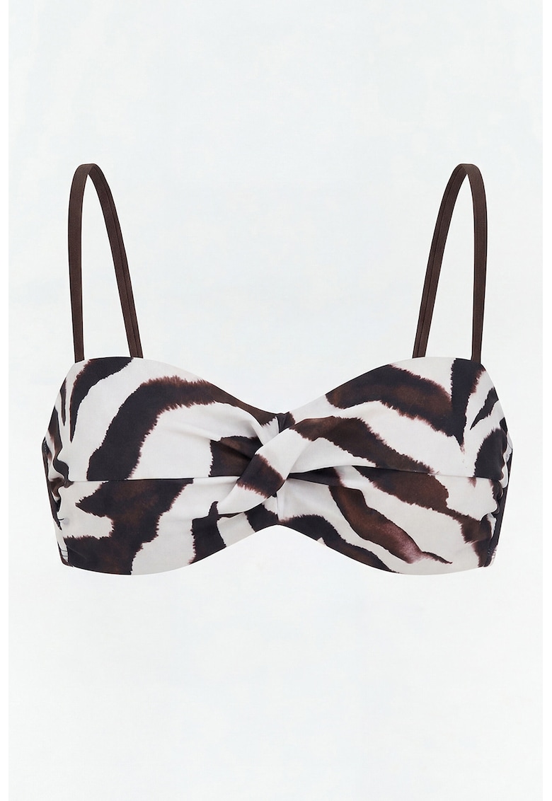 Sutien cu bareta ajustabila - Alb/Maro