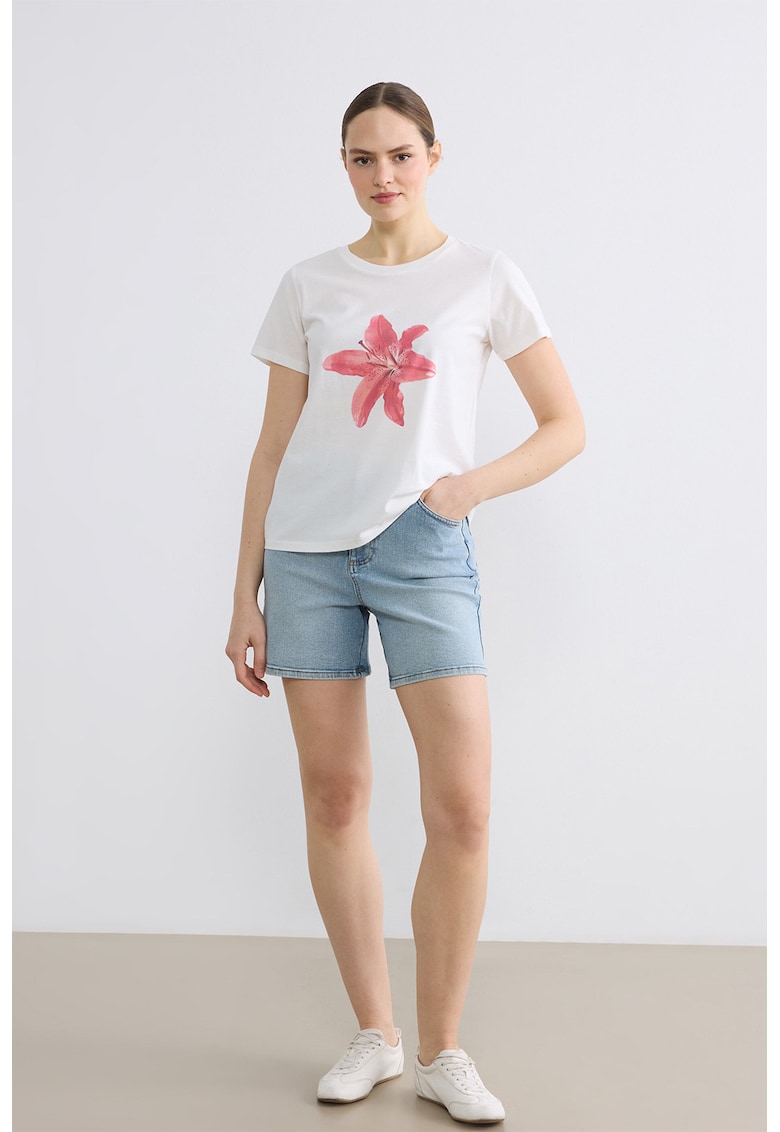 Blugi scurti cu croiala regular-fit - Albastru deschis
