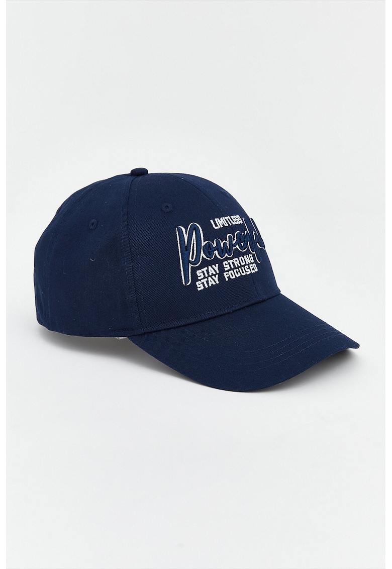Sapca baseball cu imprimeu text - Bleumarin