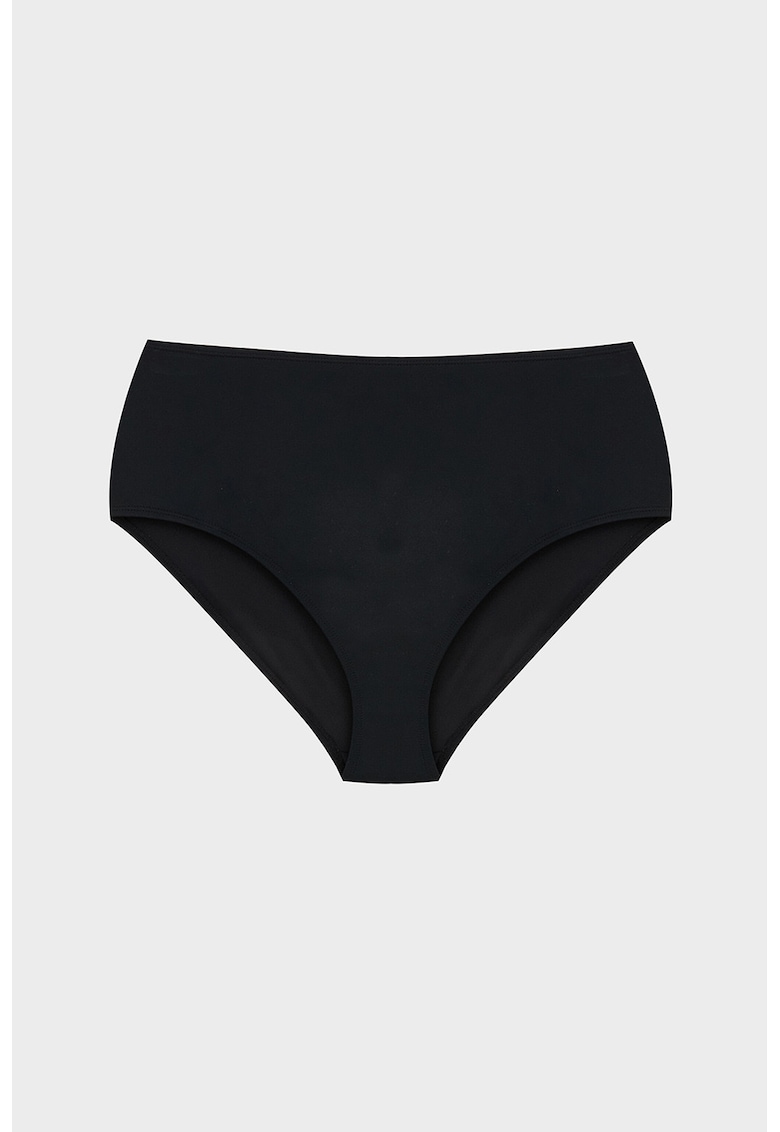 Slip cu model uni si talie inalta - Negru
