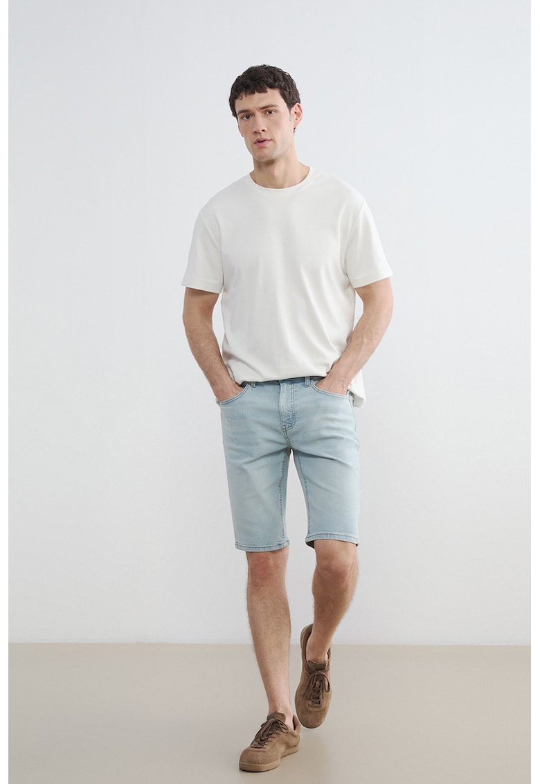 Blugi scurti regular fit - Albastru deschis
