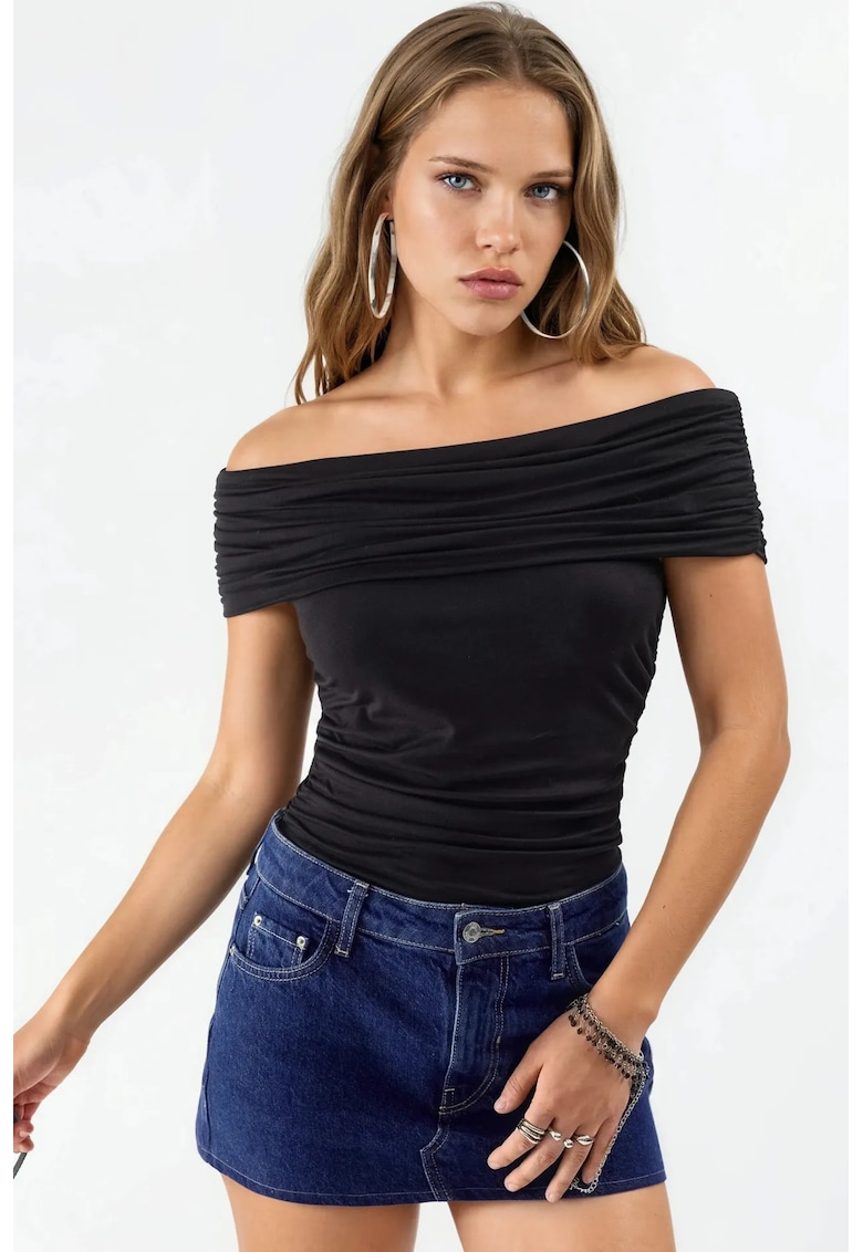 Top pentru dama - Negru - Viscoza/Elastan