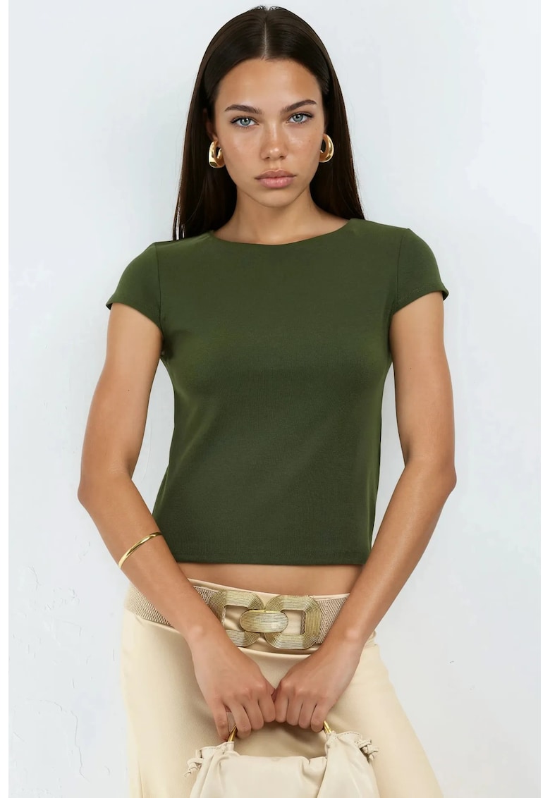 Tricou dama - Kaki - Bumbac