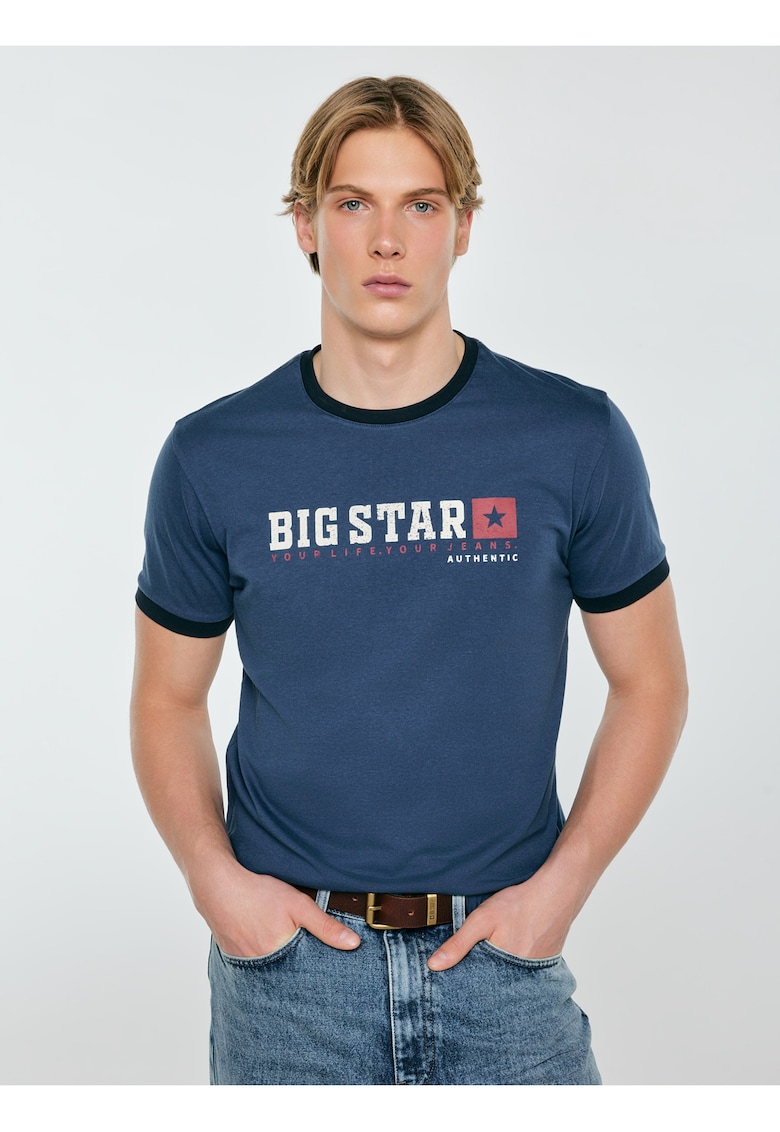 Tricou din bumbac cu logo Authentic Summer