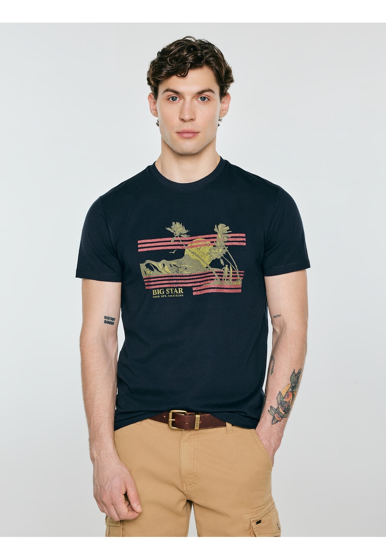 Tricou din bumbac cu imprimeu grafic