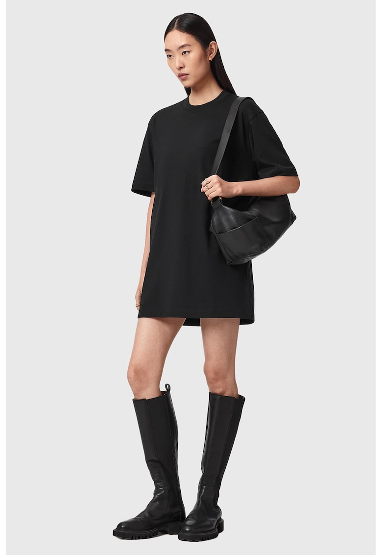 Rochie-tricou din bumbac organic - Negru