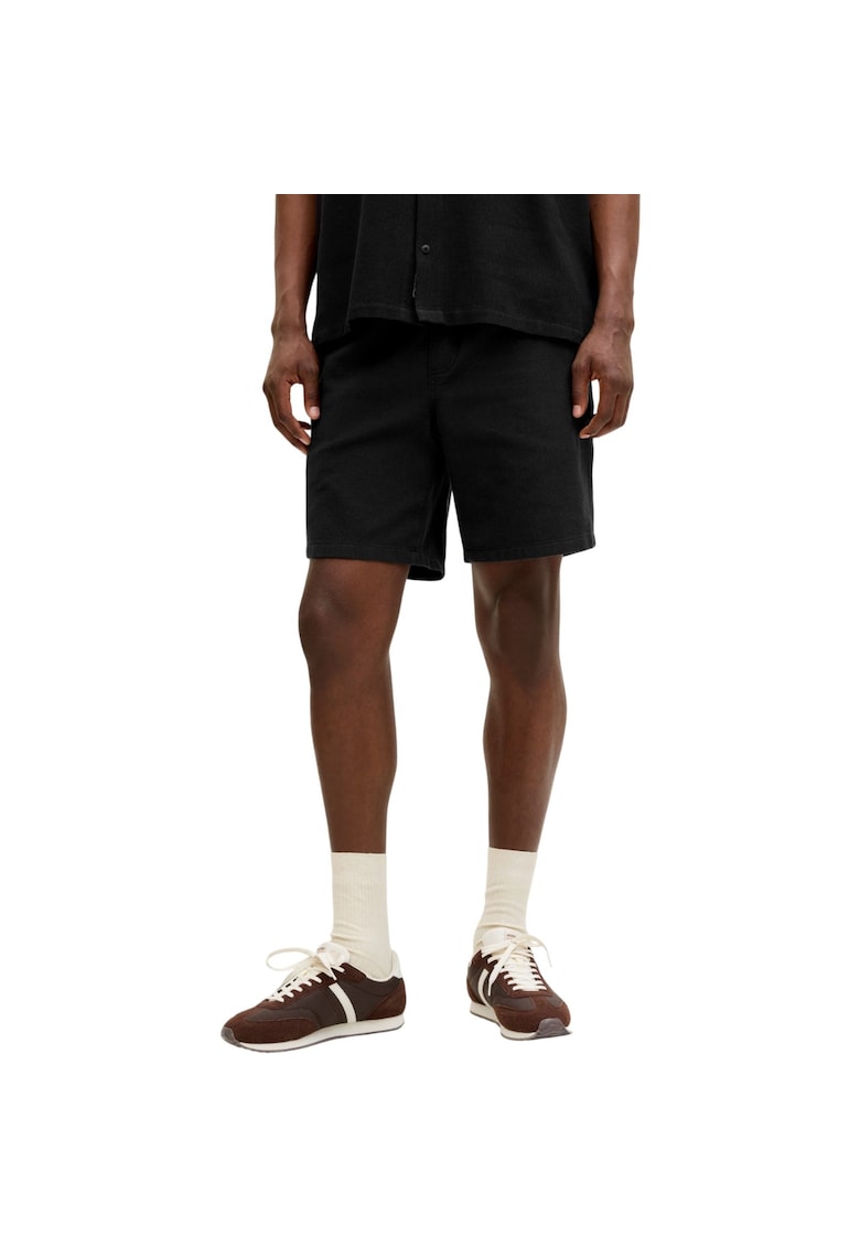 Short JACK &JONES Aiden Waffle Resort 60257 - Negru