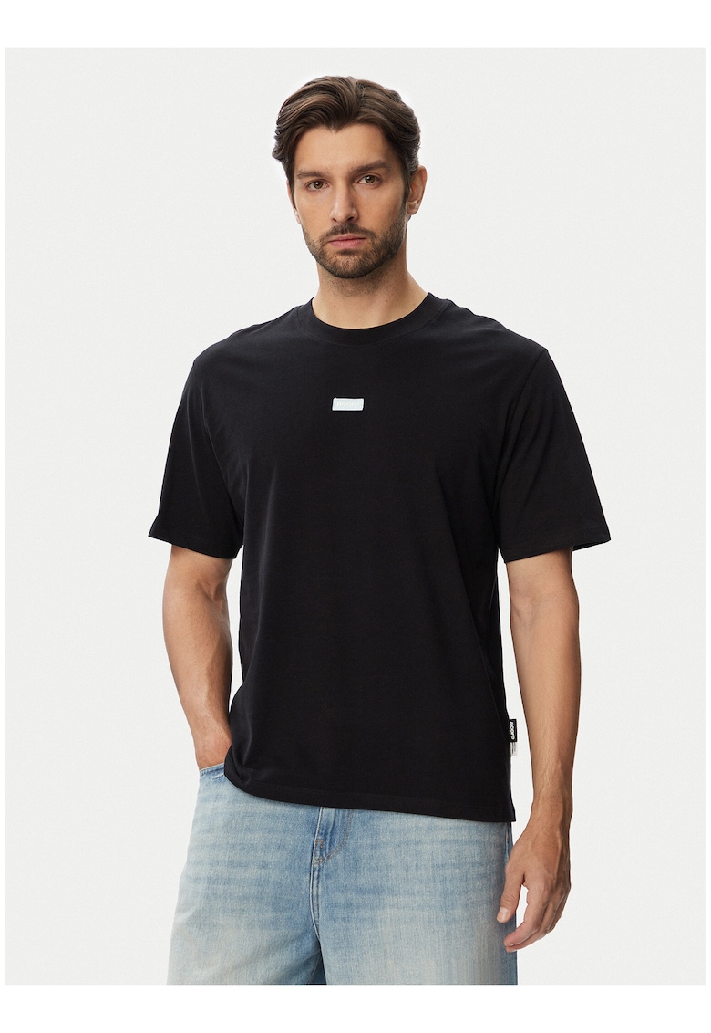 Tricou JACK &JONES Club Badge 60237 - Negru