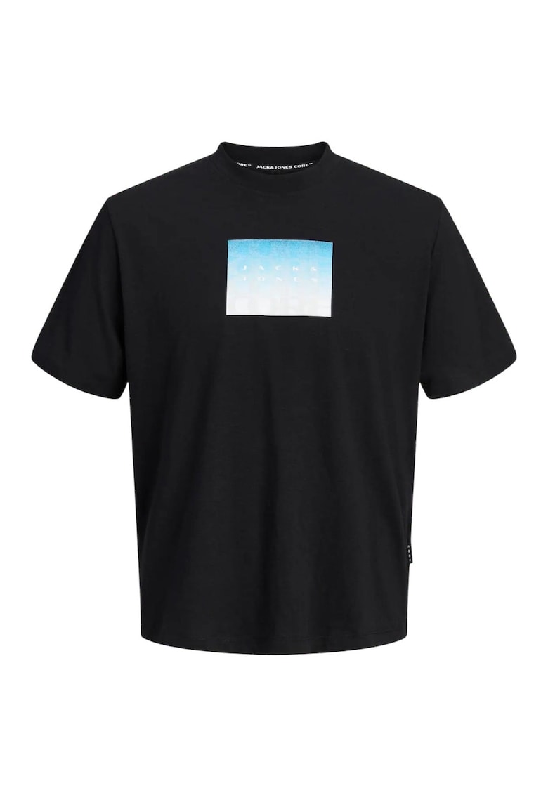 Tricou JACK &JONES Fusion Gradient Box Front 60217 - Negru