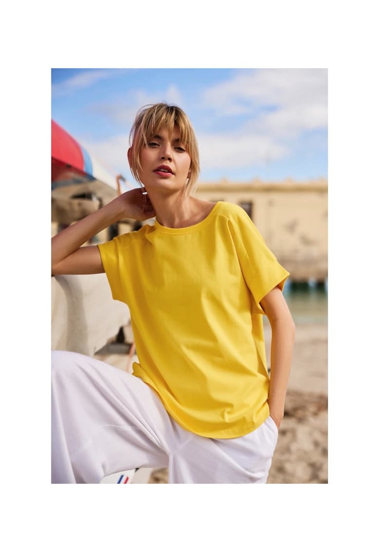 Bluza de dama - bumbac - galben -