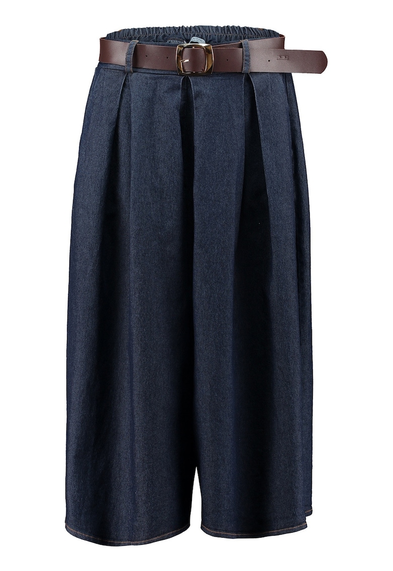 Pantaloni crop ampli - Bleumarin